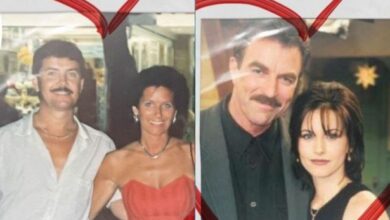 Photo of Holly Willoughby confuses fans by claiming Tom Selleck and Courteney Cox are her parents