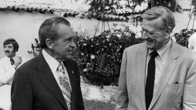 Photo of John Wayne Smiles with Richard Nixon as the Duke’s Estate Reflects on Cancer Contributions