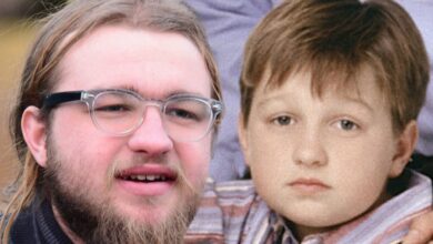 Photo of He’s all man now: Former Two And A Half Men child star Angus T Jones, 22, is unrecognisable with his beard and long hair