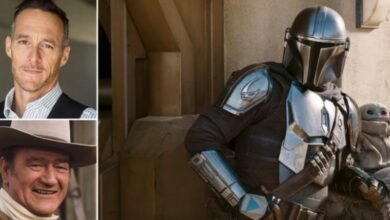 Photo of The Mandalorian : John Wayne’s Grandson does not ‘Think’ he’s ‘allowed to say’ how much he appears as Din Djarin .
