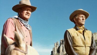 Photo of John Wayne’s fraught relationship with Kirk Douglas as pair ‘never saw eye-to-eye’